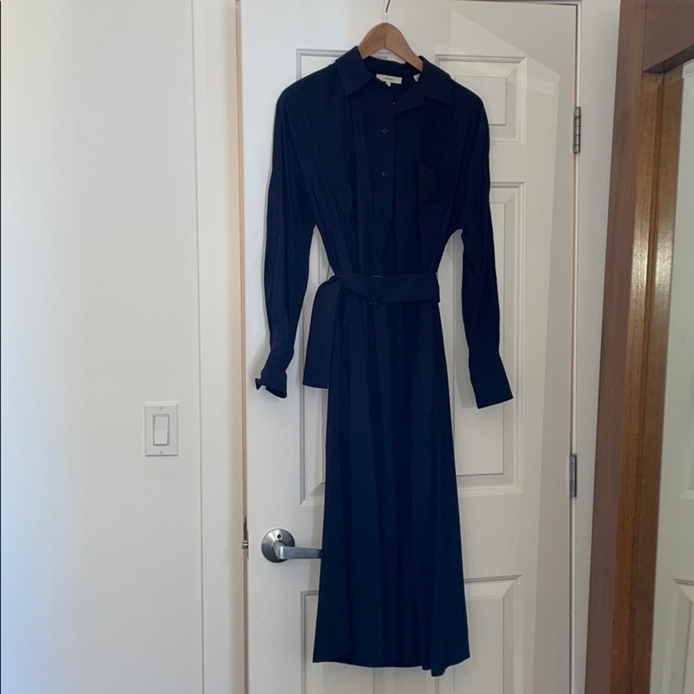 Navy Shirt Dress by Vince